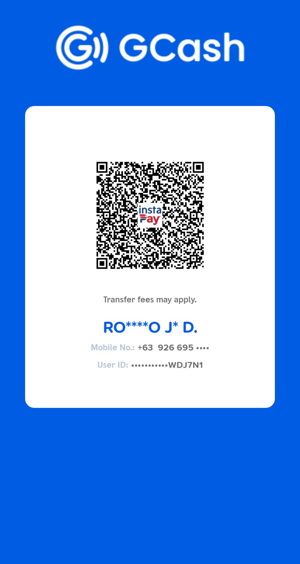 GCash QR code — scan to pay the ₱1,000 reservation